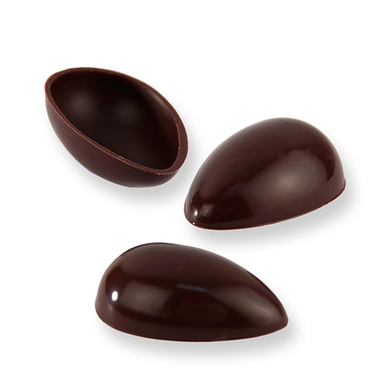 Pralin-ägghalvor, mörk choklad, små, 40x26 mm, Läderach (påsk), 588 st