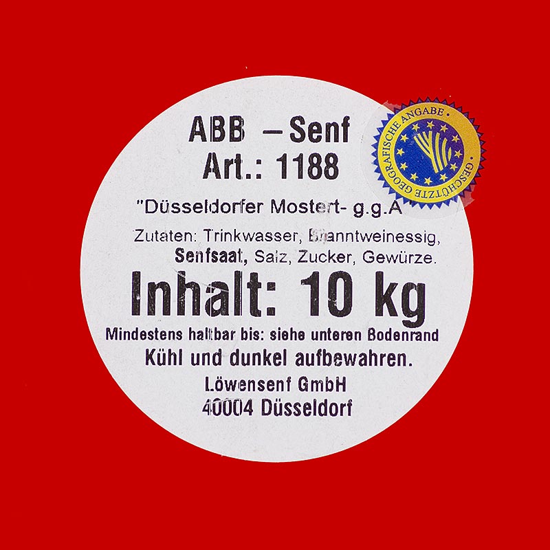 Düsseldorfer ABB-senap – originalet, medelstark, g.g.A., 9,39 l