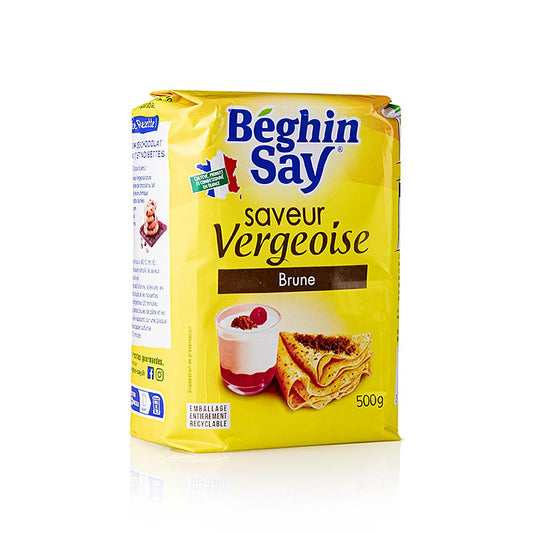 Vergeoise-socker, brunt, karamellsmaksatt, 500 g