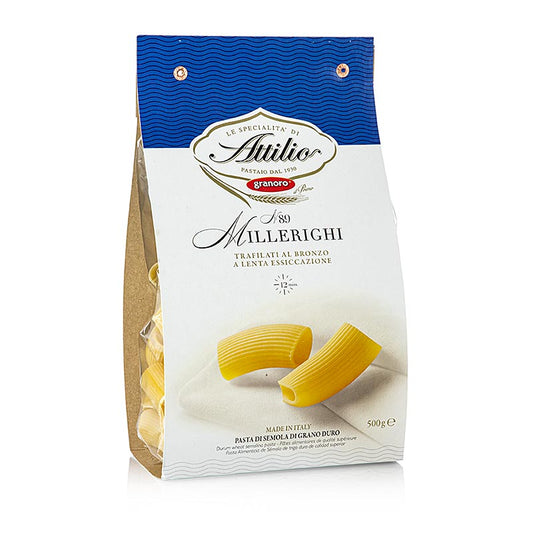 Granoro Millerighi, korta, tjocka rörformade nudlar att fylla, nr 89, 500 g