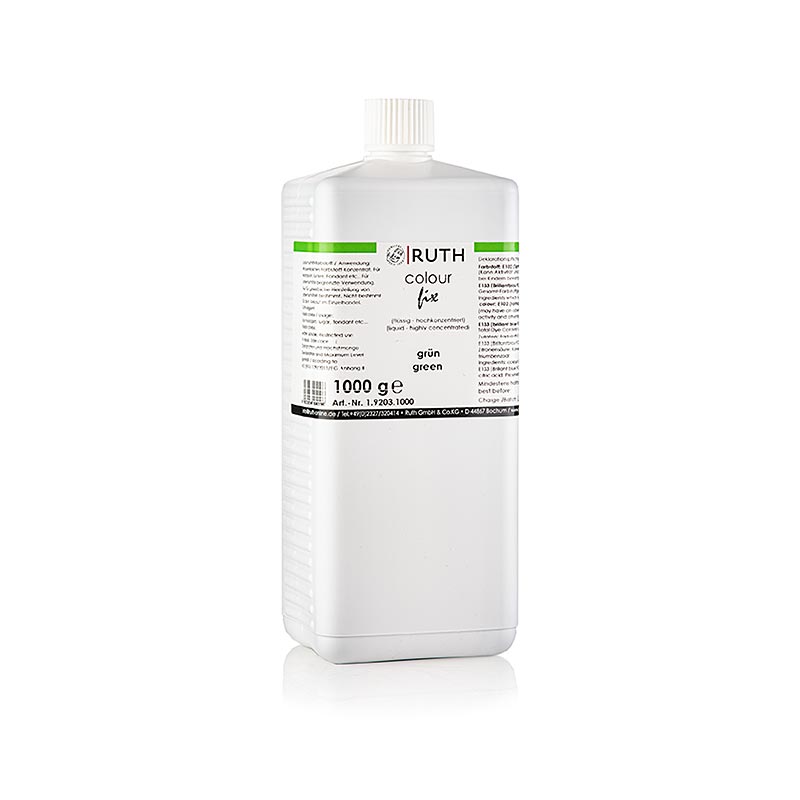 Flytande livsmedelsfärg, grön, 9803, Ruth, 1 kg