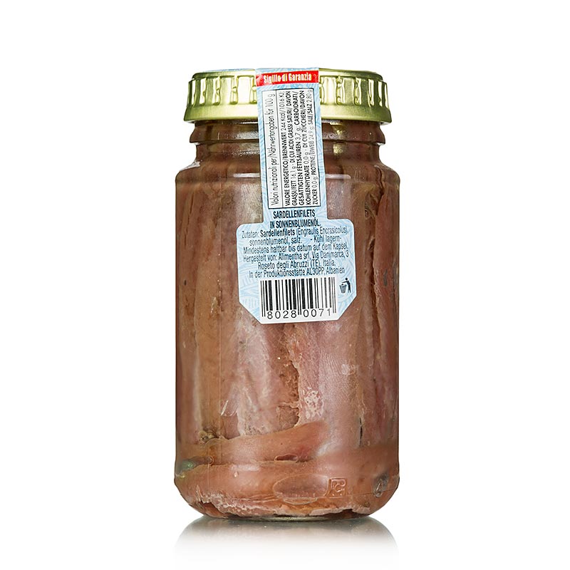 Ansjovisfiléer, röda, i solrosolja, 140 g