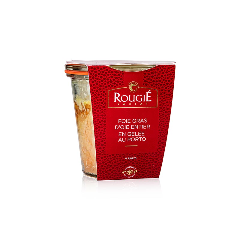 Gåslever – hel, i portvinsgelé, 100 % foie gras, halvkonserverad, Rougié, 180 g