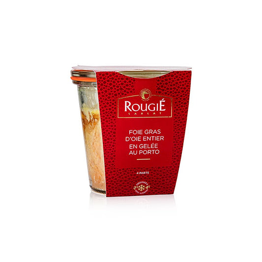 Gåslever – hel, i portvinsgelé, 100 % foie gras, halvkonserverad, Rougié, 180 g