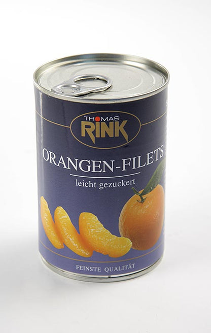 Apelsinfiléer – kalibrerade klyftor, lätt sockrade, 425 g