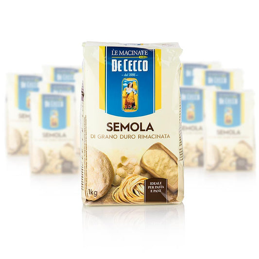 Durumvete-gryn – Semola di Grano Duro, De Cecco, nr 176, 10 kg, 10 x 1000 g