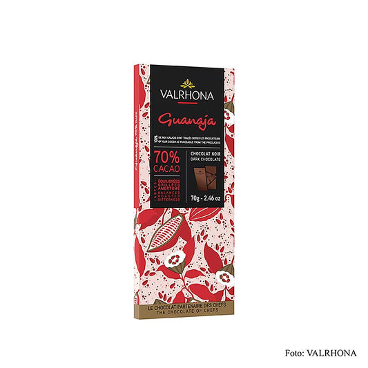 Valrhona Guanaja – mörk choklad, med kakaonibs, 70 % kakao, 70 g