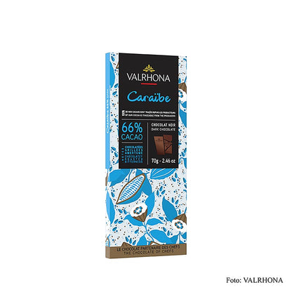 Valrhona Caraibe – mörk choklad, 66 % kakao, Karibien, 70 g