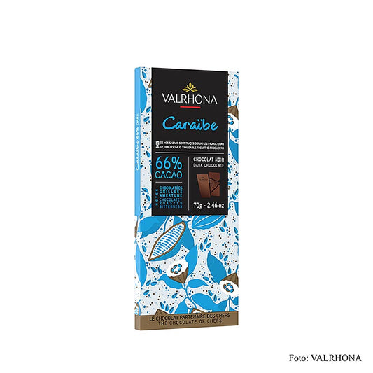Valrhona Caraibe – mörk choklad, 66 % kakao, Karibien, 70 g