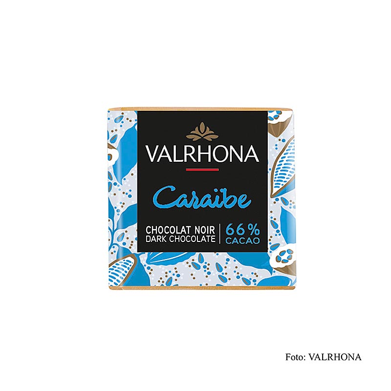 Valrhona Carré Caraibe – mörk choklad, 66 % kakao, 1 kg, 200 x 5 g