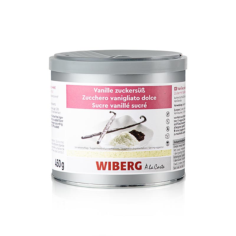 Wiberg Vanilj Sockersöt, socker med vaniljextrakt, 450 g