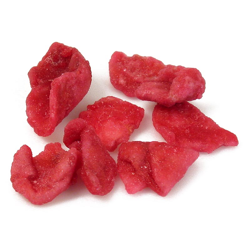 Äkta rosenblad, röda, kanderade, kristalliserade, ätbara, 1 kg