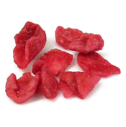 Äkta rosenblad, röda, kanderade, kristalliserade, ätbara, 1 kg