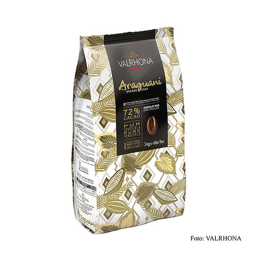 Valrhona Araguani "Grand Cru", mörk choklad, callets, 72 % kakao, Venezuela, 3 kg