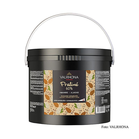 Valrhona Fint praliné, 60 % mandel, intensiva nöt- och kraftiga karamelltoner, 5 kg