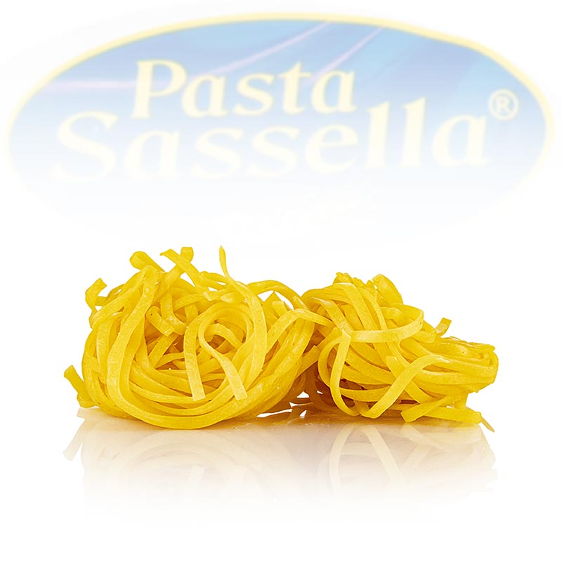Färska tagliarini med ägg, bandnudlar, 4 mm, Sassella, 500 g