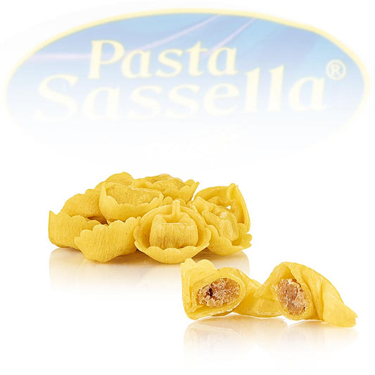 Färska tortellini med köttfyllning (nöt- och fläskkött), Sassella, 500 g