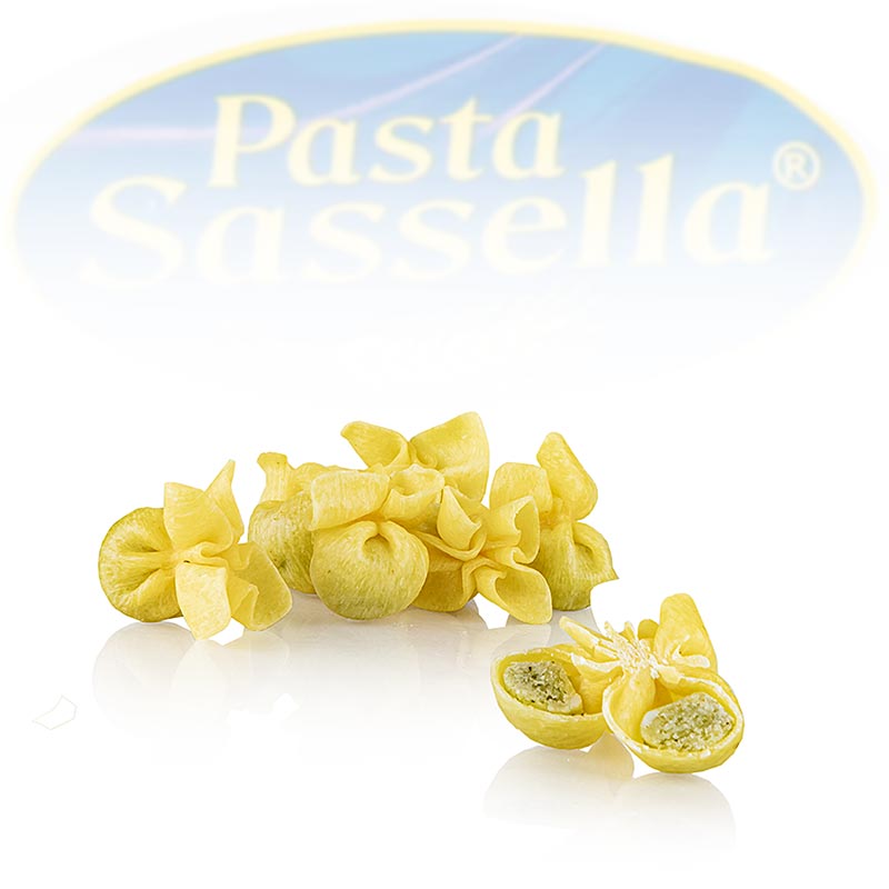 Färska fagotti (påsar) med rucola, ricotta och Grana Padano, Sassella, 500 g