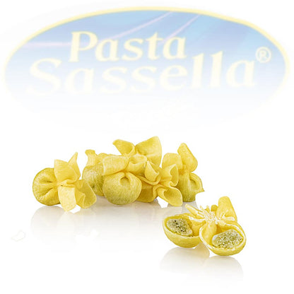 Färska fagotti (påsar) med rucola, ricotta och Grana Padano, Sassella, 500 g