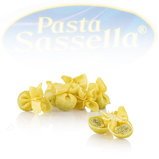 Färska fagotti (påsar) med rucola, ricotta och Grana Padano, Sassella, 500 g
