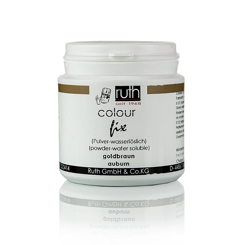 Livsmedelsfärg pulver, guldbrun, vattenlöslig, 9109, Ruth, 50 g