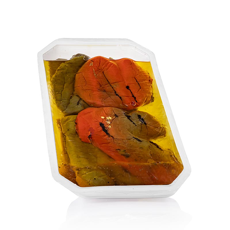 Inlagda paprikor, grillade, i solrosolja, 1 kg