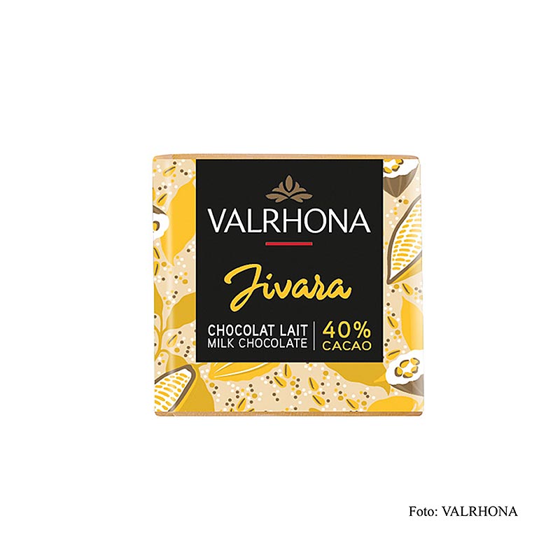 Valrhona Carré Jivara – mjölkchokladkakor, 40 % kakao, 1 kg, 200 x 5 g