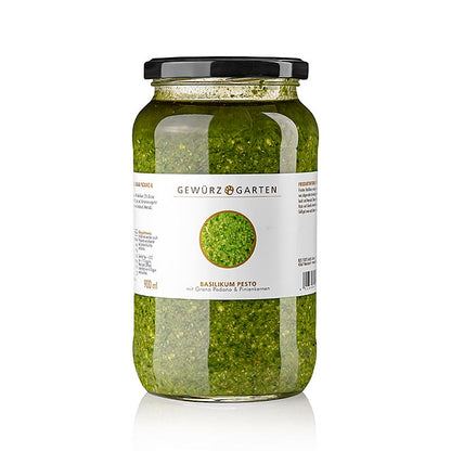 Gewürzgarten Basilika Pesto, med basilika, pinjenötter, Grana Padano, 900 ml
