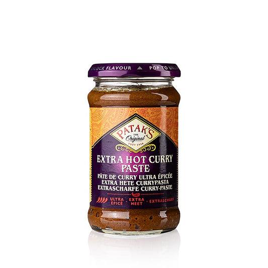 Currypasta "Extra Hot", röd, stark, Patak´s, 283 g