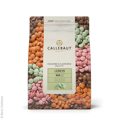 Callebaut Aromatiserad dekorationsmassa – citron, callets, 2,5 kg