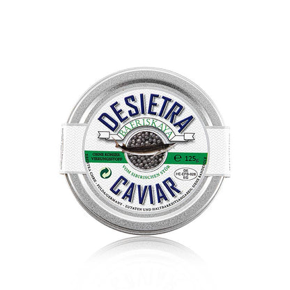 Desietra Baeriskaya kaviar (baerii), akvakultur, utan konserveringsmedel, Tyskla, 125 g