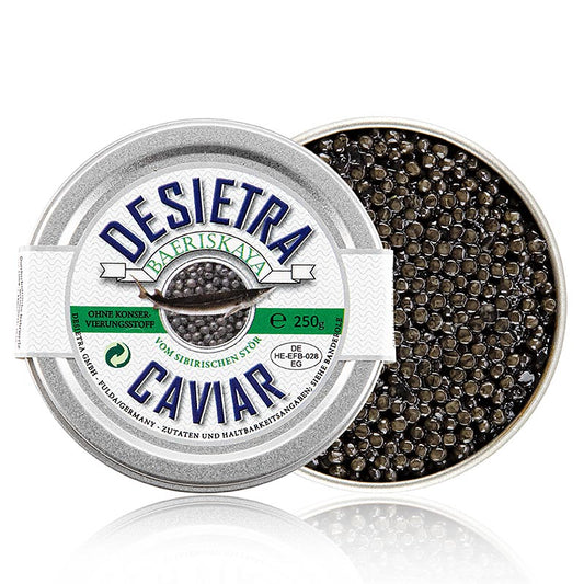 kaukau.de - Desietra Baeriskaya Kaviar (baerii), akvakultur, utan konserveringsm, 250 g