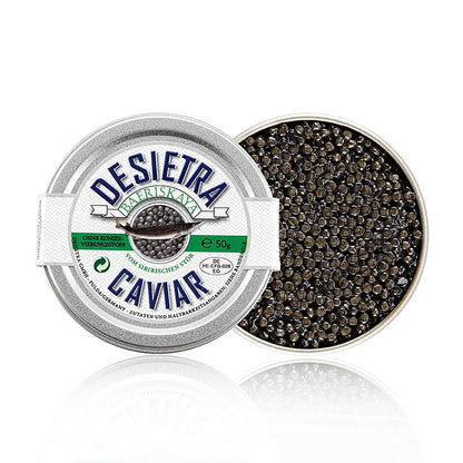 Desietra Baeriskaya Kaviar (baerii), akvakultur, utan konserveringsmedel, Tyskla, 50 g