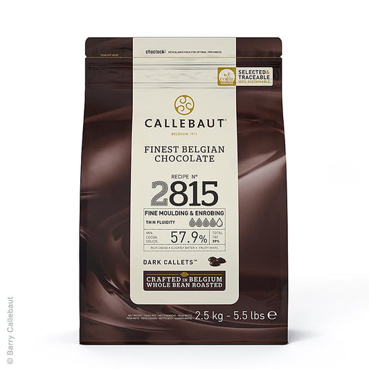 Callebaut Mörk choklad Excellent, Callets, 57,9 % kakao, 2,5 kg