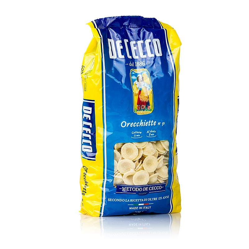 De Cecco Orecchiette, nr 91, 500 g