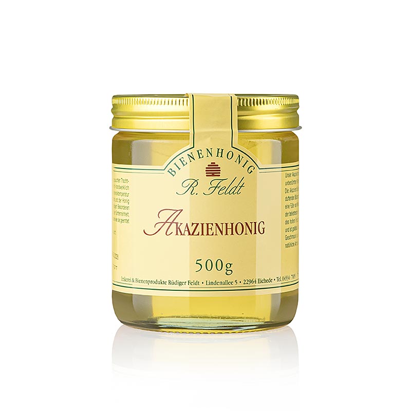 Akaciehonung, ljusguld, flytande, milt söt, perfekt som sötningsmedel, 500 g