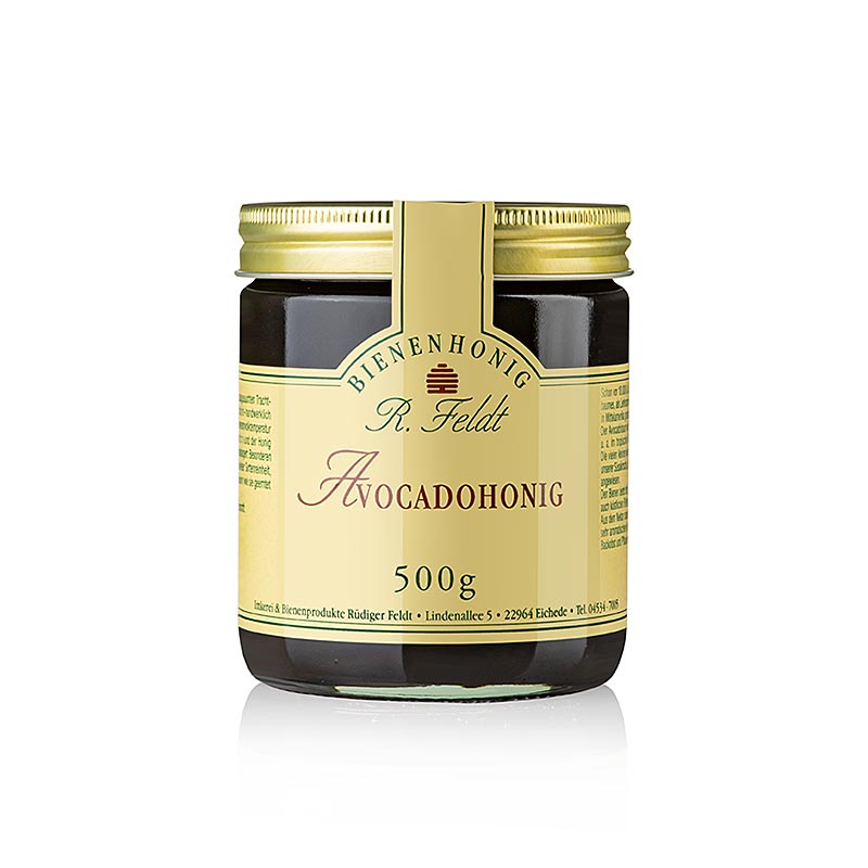 Imkerei Feldt Avokadohonung, mörk, flytande, lätt plommonarom, 500 g