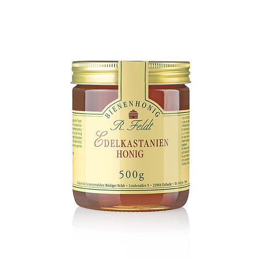 Imkerei Feldt Kastanjhonung, mellanbrun, flytande, lätt bitter, 500 g