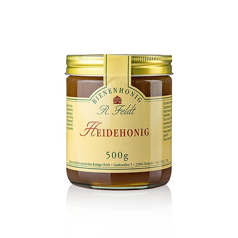 Imkerei Feldt Ljunghonung, mörk, krämig, aromatisk, kraftfull med typisk ljungkaraktär, 500 g