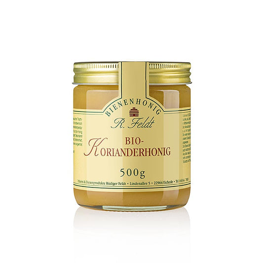 Feldt korianderhonung, ljus, krämig, kryddig, ekologisk, 500 g