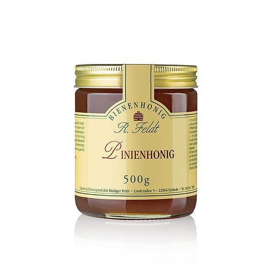 Imkerei Feldt Pinjehonung, mörk, mild-kryddig tallskogshonung med örtvegetation, 500 g