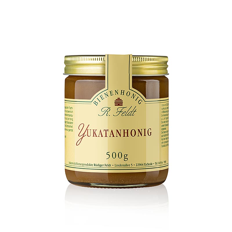 Imkerei Feldt Yukatan-honung, krämig, tropisk, lila-liknande arom, 500 g