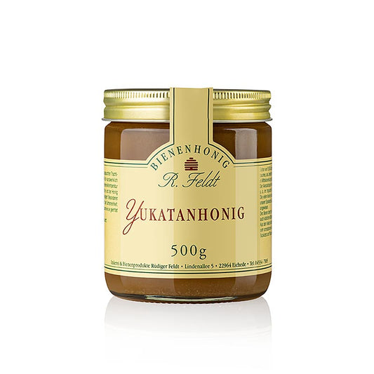 Imkerei Feldt Yukatan-honung, krämig, tropisk, lila-liknande arom, 500 g