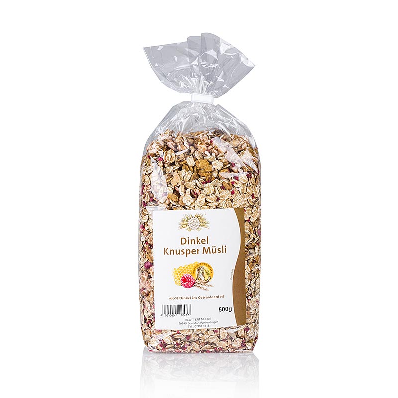 Speltknaprig müsli, Blattert Mühle, 500 g
