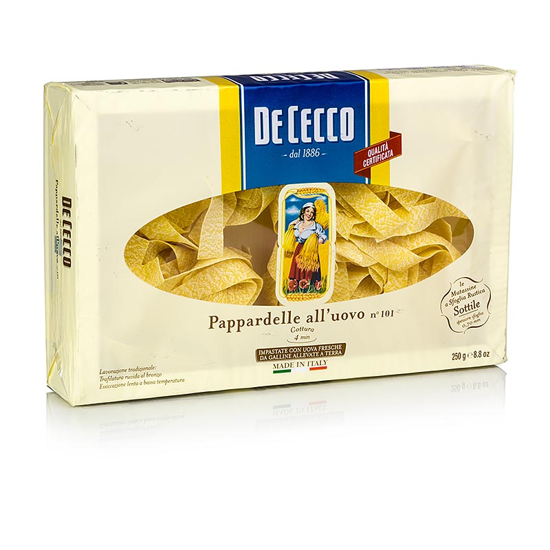 De Cecco Pappardelle med ägg, nr 101, 250 g