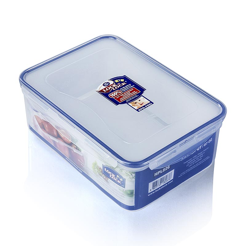Lock & Lock-förvaringslåda, 2,6 l, rektangulär 250x180x93 mm, 1 st