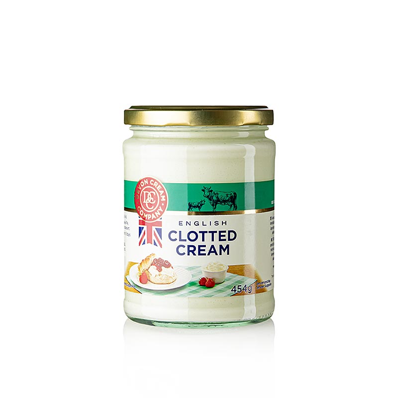 Engelsk Clotted Cream, fast gräddkräm, 55 % fett, 454 g