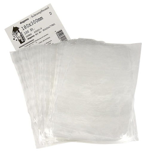 Krympåse/Shrinkbag, för vakuumförpackning och krympning i vattenbad, 180x300 mm, 100 St