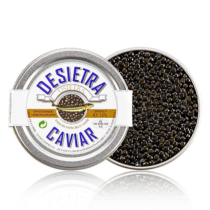 Desietra Osietra-kaviar (gueldenstaedtii), akvakultur, utan konserveringsmedel, 125 g