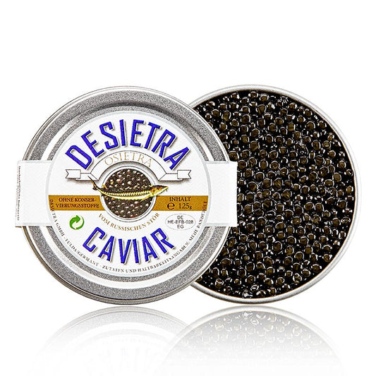 Desietra Osietra-kaviar (gueldenstaedtii), akvakultur, utan konserveringsmedel, 125 g